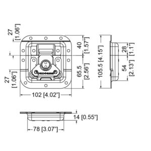 Alternative view of L907/928SMOL3 - Orta Boy Gömme Mandallı Kilit - PennElcom